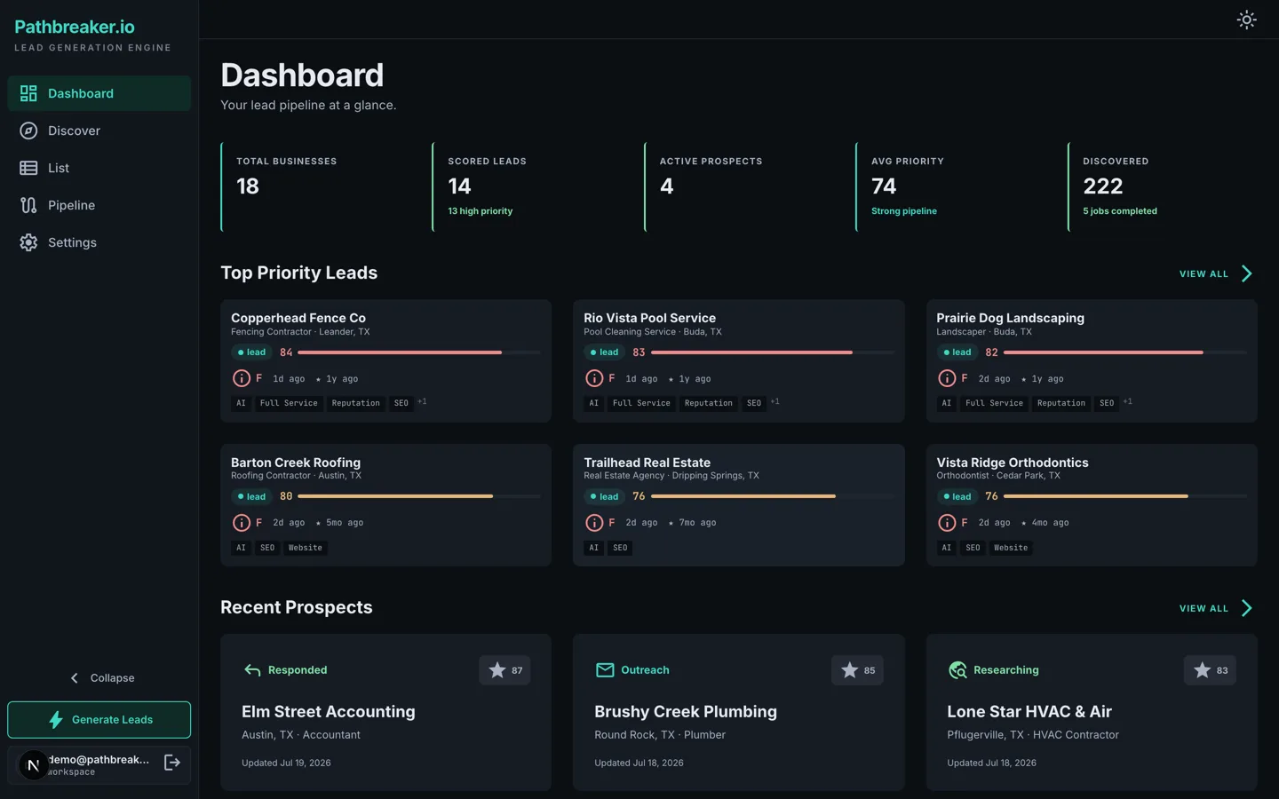 Screenshot of the pathbreaker.io website